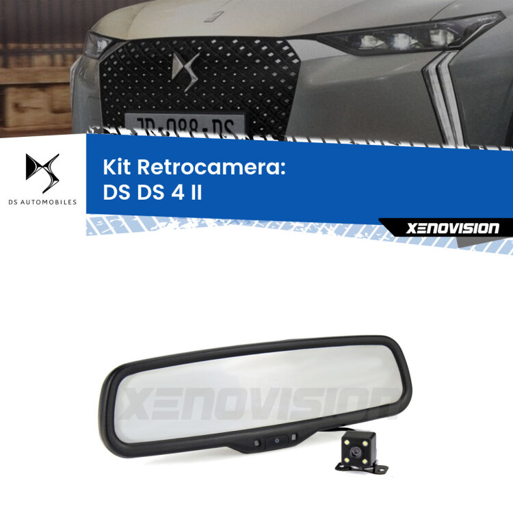 Telecamera e Specchio retrovisore OEM Look con display invisibile per DS DS 4 II Kit Telecamera Parcheggio e Specchietto retrovisore con display invisibile per DS DS 4 II. Spento è identico all’originale. In retromarcia, l’immagine appare in un riquadro prima invisibile