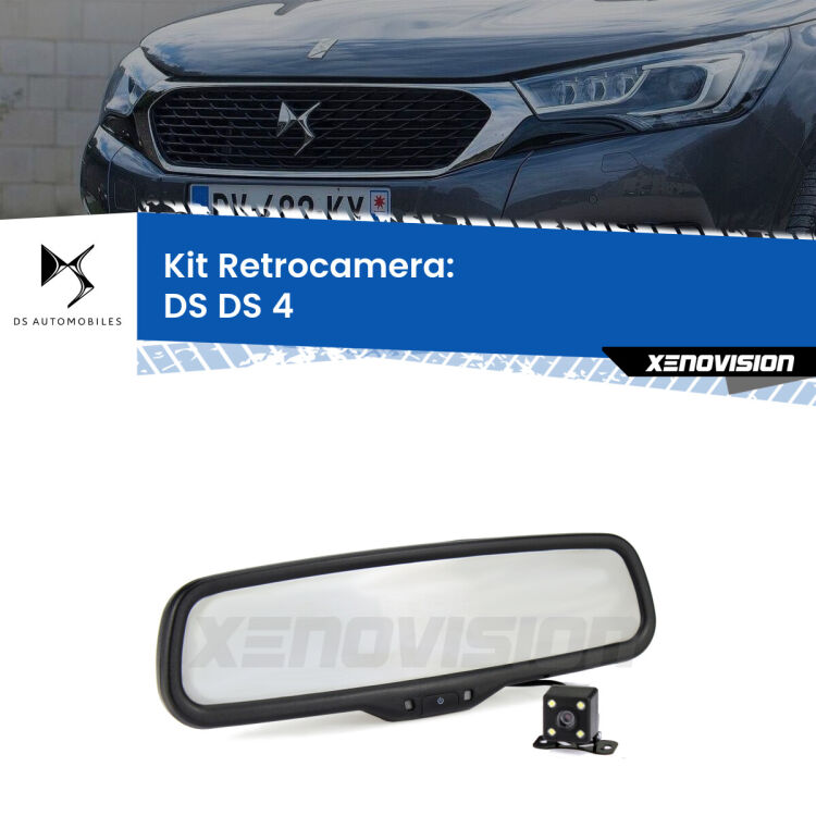 Telecamera e Specchio retrovisore OEM Look con display invisibile per DS DS 4 Kit Telecamera Parcheggio e Specchietto retrovisore con display invisibile per DS DS 4 . Spento è identico all’originale. In retromarcia, l’immagine appare in un riquadro prima invisibile