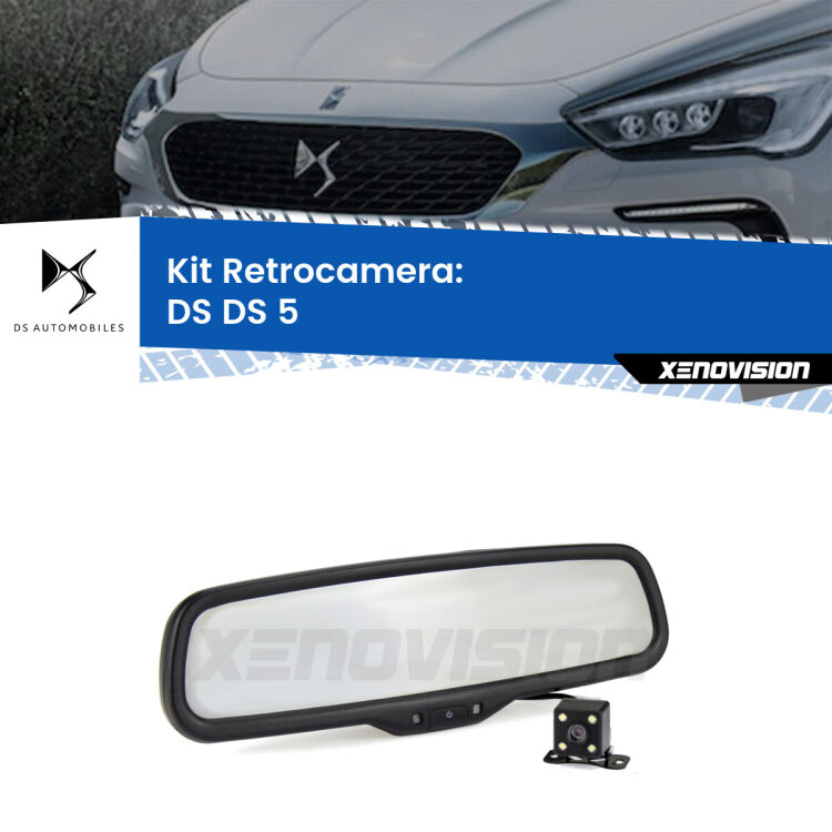 Telecamera e Specchio retrovisore OEM Look con display invisibile per DS DS 5 Kit Telecamera Parcheggio e Specchietto retrovisore con display invisibile per DS DS 5 . Spento è identico all’originale. In retromarcia, l’immagine appare in un riquadro prima invisibile
