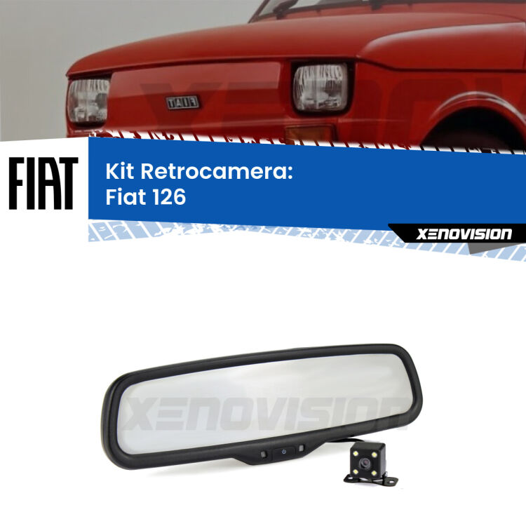 Telecamera e Specchio retrovisore OEM Look con display invisibile per Fiat 126 Kit Telecamera Parcheggio e Specchietto retrovisore con display invisibile per Fiat 126 . Spento è identico all’originale. In retromarcia, l’immagine appare in un riquadro prima invisibile
