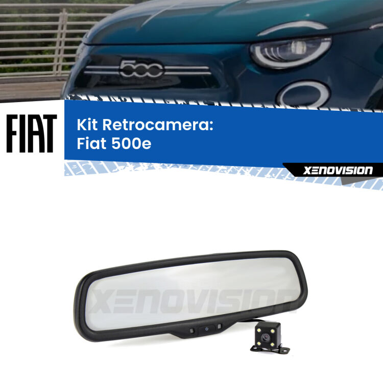 Telecamera e Specchio retrovisore OEM Look con display invisibile per Fiat 500e Kit Telecamera Parcheggio e Specchietto retrovisore con display invisibile per Fiat 500e . Spento è identico all’originale. In retromarcia, l’immagine appare in un riquadro prima invisibile