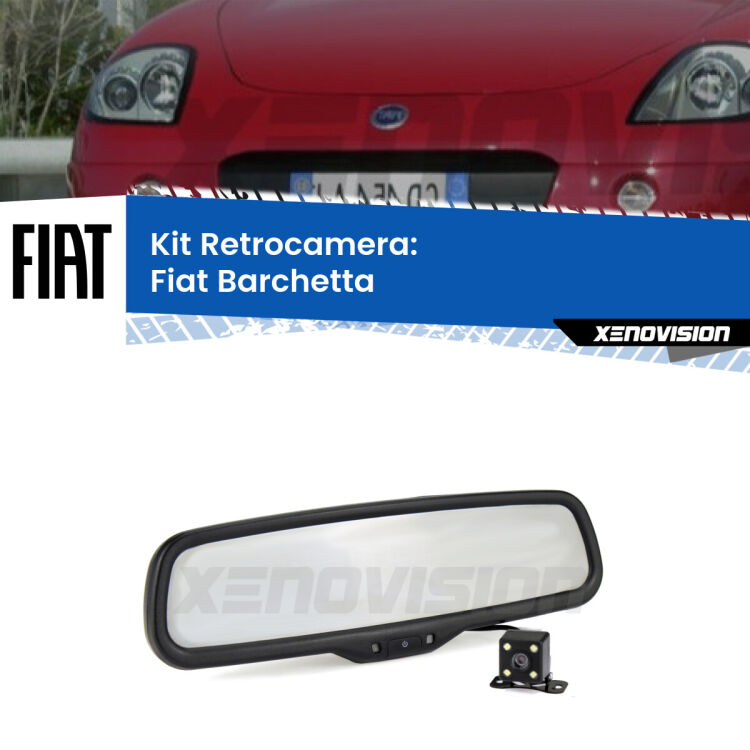 Telecamera e Specchio retrovisore OEM Look con display invisibile per Fiat Barchetta Kit Telecamera Parcheggio e Specchietto retrovisore con display invisibile per Fiat Barchetta . Spento è identico all’originale. In retromarcia, l’immagine appare in un riquadro prima invisibile