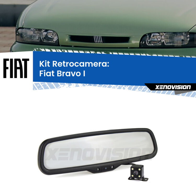 Telecamera e Specchio retrovisore OEM Look con display invisibile per Fiat Bravo I  Kit Telecamera Parcheggio e Specchietto retrovisore con display invisibile per Fiat Bravo I . Spento è identico all’originale. In retromarcia, l’immagine appare in un riquadro prima invisibile