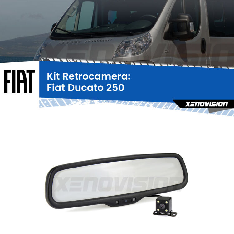 Telecamera e Specchio retrovisore OEM Look con display invisibile per Fiat Ducato 250 Kit Telecamera Parcheggio e Specchietto retrovisore con display invisibile per Fiat Ducato 250. Spento è identico all’originale. In retromarcia, l’immagine appare in un riquadro prima invisibile