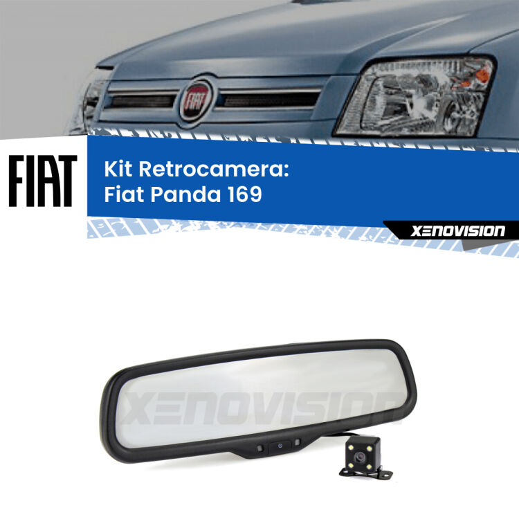 Telecamera e Specchio retrovisore OEM Look con display invisibile per Fiat Panda 169 Kit Telecamera Parcheggio e Specchietto retrovisore con display invisibile per Fiat Panda 169. Spento è identico all’originale. In retromarcia, l’immagine appare in un riquadro prima invisibile