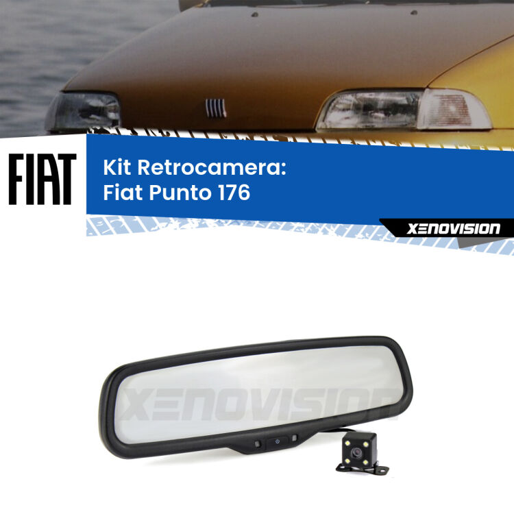 Telecamera e Specchio retrovisore OEM Look con display invisibile per Fiat Punto 176 Kit Telecamera Parcheggio e Specchietto retrovisore con display invisibile per Fiat Punto 176. Spento è identico all’originale. In retromarcia, l’immagine appare in un riquadro prima invisibile