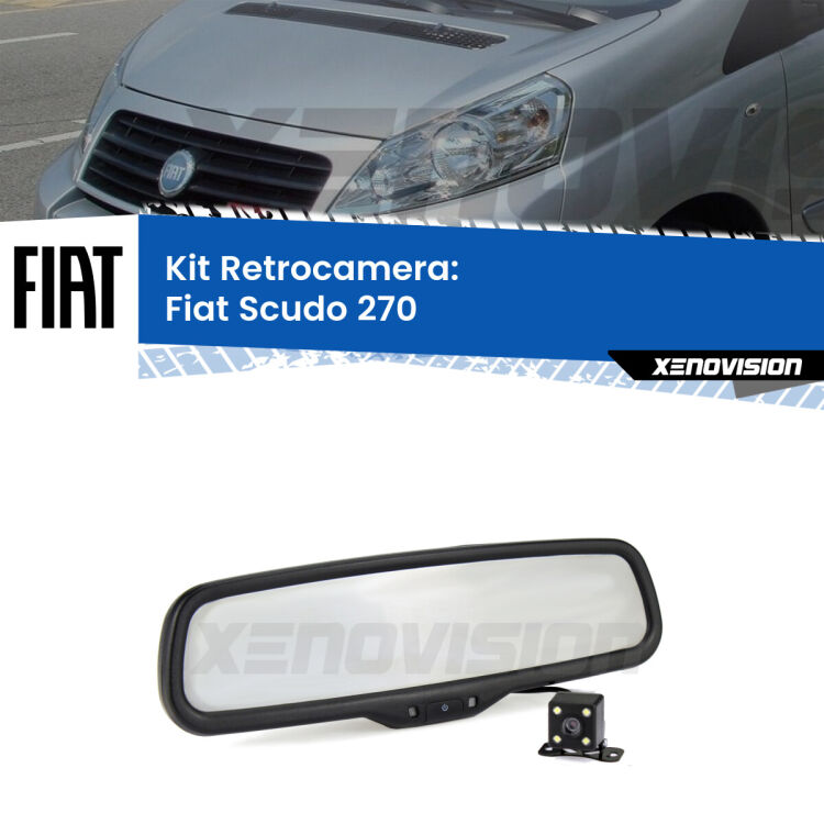 Telecamera e Specchio retrovisore OEM Look con display invisibile per Fiat Scudo 270 Kit Telecamera Parcheggio e Specchietto retrovisore con display invisibile per Fiat Scudo 270. Spento è identico all’originale. In retromarcia, l’immagine appare in un riquadro prima invisibile