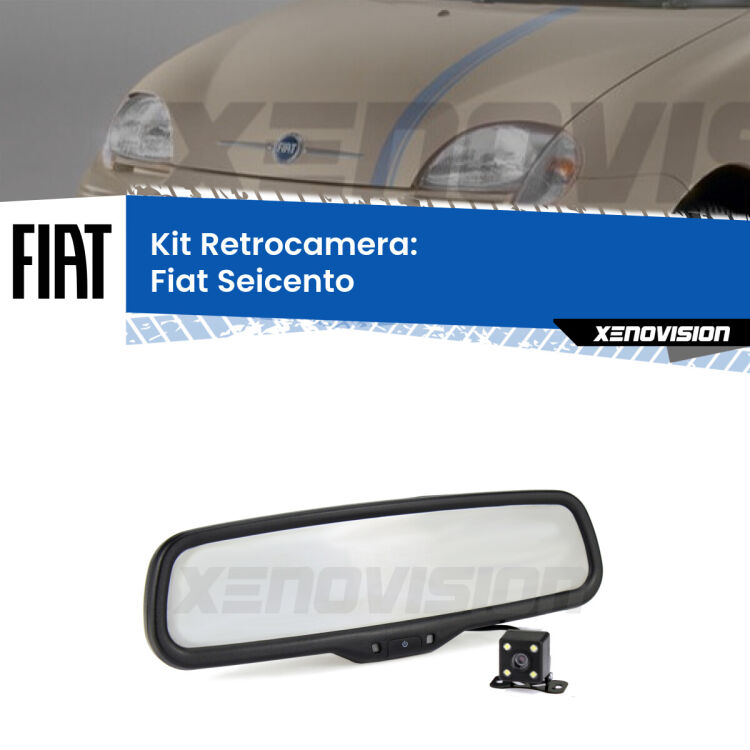 Telecamera e Specchio retrovisore OEM Look con display invisibile per Fiat Seicento Kit Telecamera Parcheggio e Specchietto retrovisore con display invisibile per Fiat Seicento . Spento è identico all’originale. In retromarcia, l’immagine appare in un riquadro prima invisibile