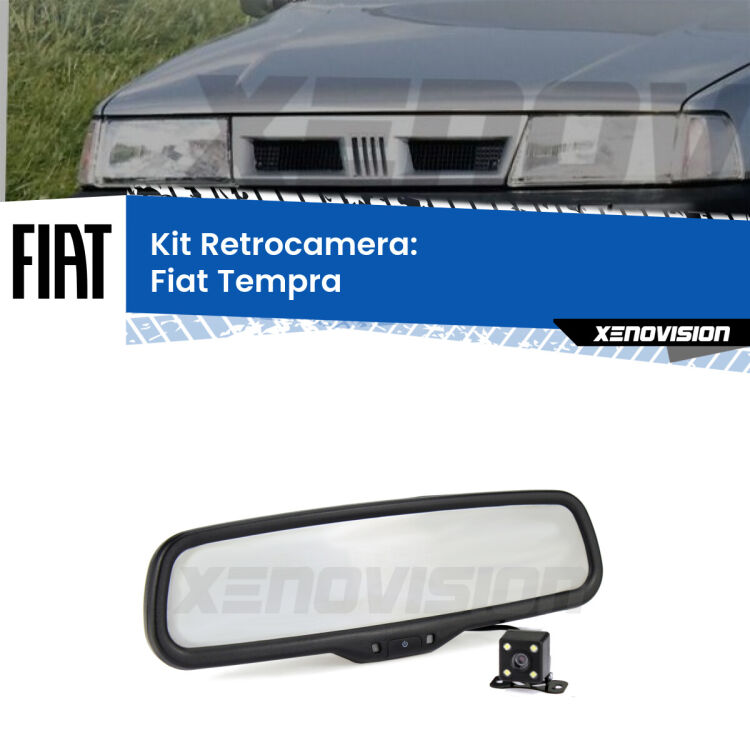 Telecamera e Specchio retrovisore OEM Look con display invisibile per Fiat Tempra  Kit Telecamera Parcheggio e Specchietto retrovisore con display invisibile per Fiat Tempra . Spento è identico all’originale. In retromarcia, l’immagine appare in un riquadro prima invisibile