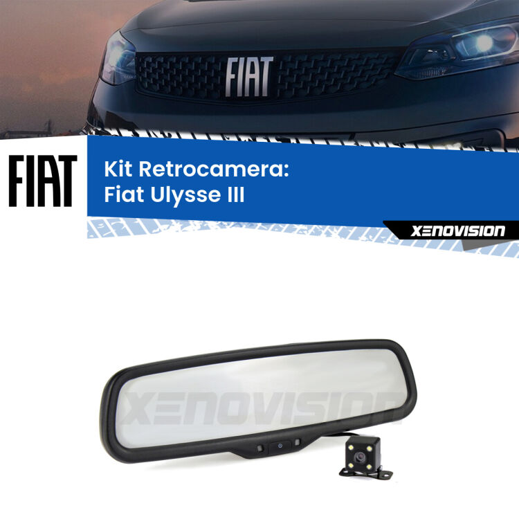 Telecamera e Specchio retrovisore OEM Look con display invisibile per Fiat Ulysse III Kit Telecamera Parcheggio e Specchietto retrovisore con display invisibile per Fiat Ulysse III. Spento è identico all’originale. In retromarcia, l’immagine appare in un riquadro prima invisibile