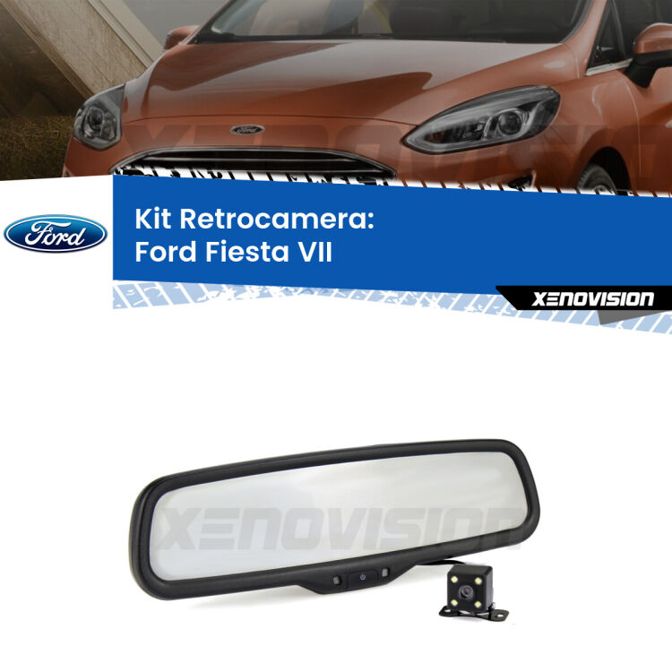 Telecamera e Specchio retrovisore OEM Look con display invisibile per Ford Fiesta Mk7 Kit Telecamera Parcheggio e Specchietto retrovisore con display invisibile per Ford Fiesta Mk7. Spento è identico all’originale. In retromarcia, l’immagine appare in un riquadro prima invisibile
