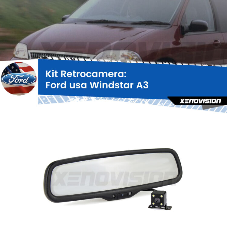 Telecamera e Specchio retrovisore OEM Look con display invisibile per Ford usa Windstar A3 Kit Telecamera Parcheggio e Specchietto retrovisore con display invisibile per Ford usa Windstar A3. Spento è identico all’originale. In retromarcia, l’immagine appare in un riquadro prima invisibile