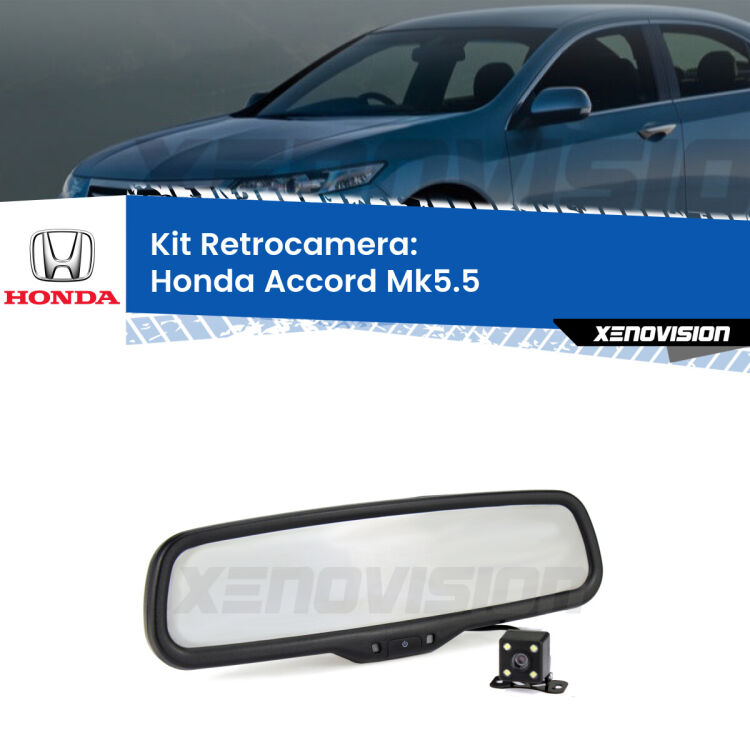 Telecamera e Specchio retrovisore OEM Look con display invisibile per Honda Accord Mk5.5 Kit Telecamera Parcheggio e Specchietto retrovisore con display invisibile per Honda Accord Mk5.5. Spento è identico all’originale. In retromarcia, l’immagine appare in un riquadro prima invisibile