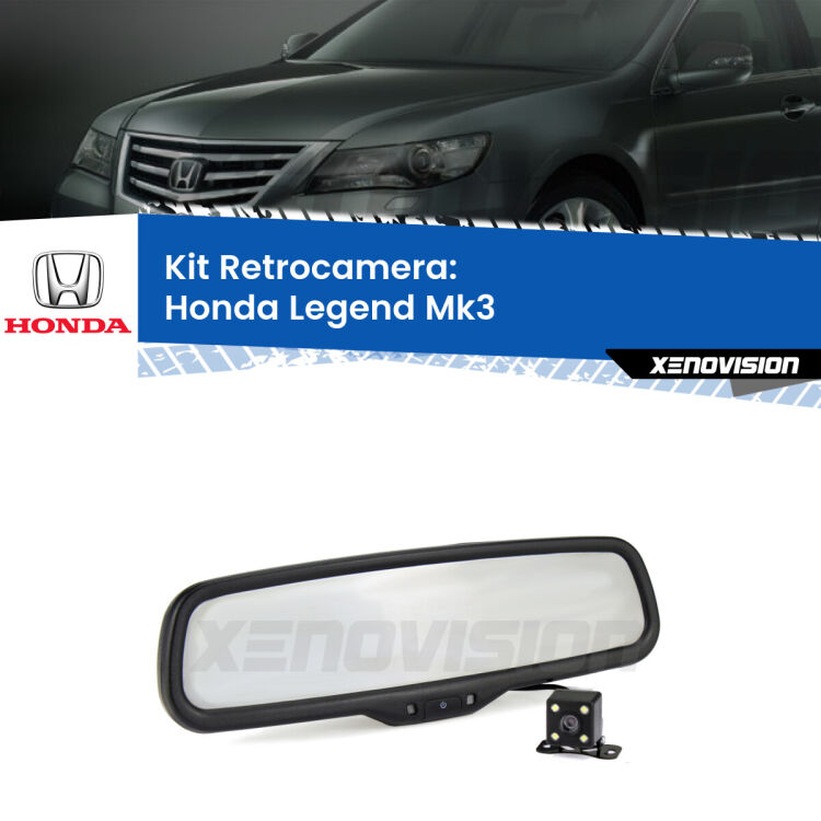 Telecamera e Specchio retrovisore OEM Look con display invisibile per Honda Legend Mk3 Kit Telecamera Parcheggio e Specchietto retrovisore con display invisibile per Honda Legend Mk3. Spento è identico all’originale. In retromarcia, l’immagine appare in un riquadro prima invisibile