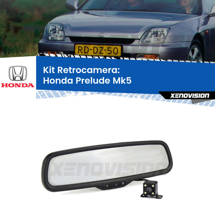 Telecamera e Specchio retrovisore OEM Look con display invisibile per Honda Prelude Mk5 Kit Telecamera Parcheggio e Specchietto retrovisore con display invisibile per Honda Prelude Mk5. Spento è identico all’originale. In retromarcia, l’immagine appare in un riquadro prima invisibile