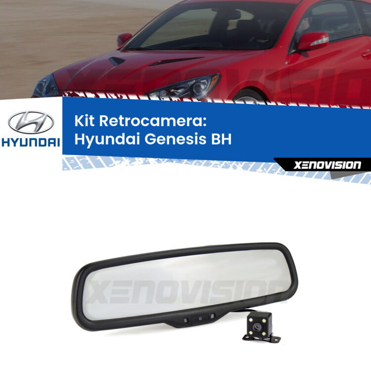 Telecamera e Specchio retrovisore OEM Look con display invisibile per Hyundai Genesis BH Kit Telecamera Parcheggio e Specchietto retrovisore con display invisibile per Hyundai Genesis BH. Spento è identico all’originale. In retromarcia, l’immagine appare in un riquadro prima invisibile