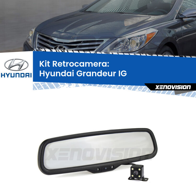 Telecamera e Specchio retrovisore OEM Look con display invisibile per Hyundai Grandeur IG Kit Telecamera Parcheggio e Specchietto retrovisore con display invisibile per Hyundai Grandeur IG. Spento è identico all’originale. In retromarcia, l’immagine appare in un riquadro prima invisibile