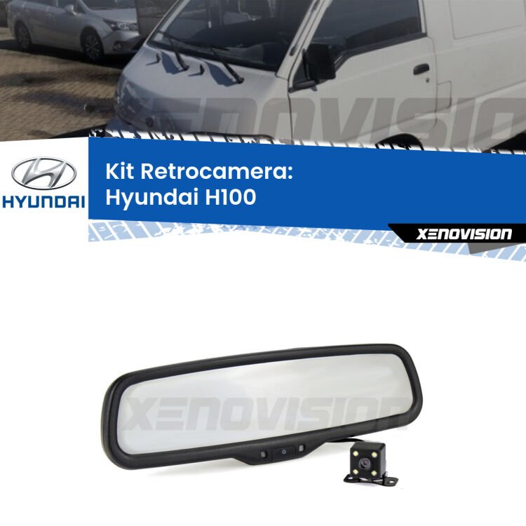 Telecamera e Specchio retrovisore OEM Look con display invisibile per Hyundai H100  Kit Telecamera Parcheggio e Specchietto retrovisore con display invisibile per Hyundai H100 . Spento è identico all’originale. In retromarcia, l’immagine appare in un riquadro prima invisibile