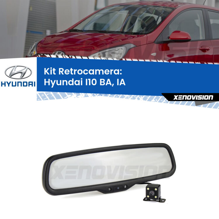Telecamera e Specchio retrovisore OEM Look con display invisibile per Hyundai I10 BA, IA Kit Telecamera Parcheggio e Specchietto retrovisore con display invisibile per Hyundai I10 BA, IA. Spento è identico all’originale. In retromarcia, l’immagine appare in un riquadro prima invisibile