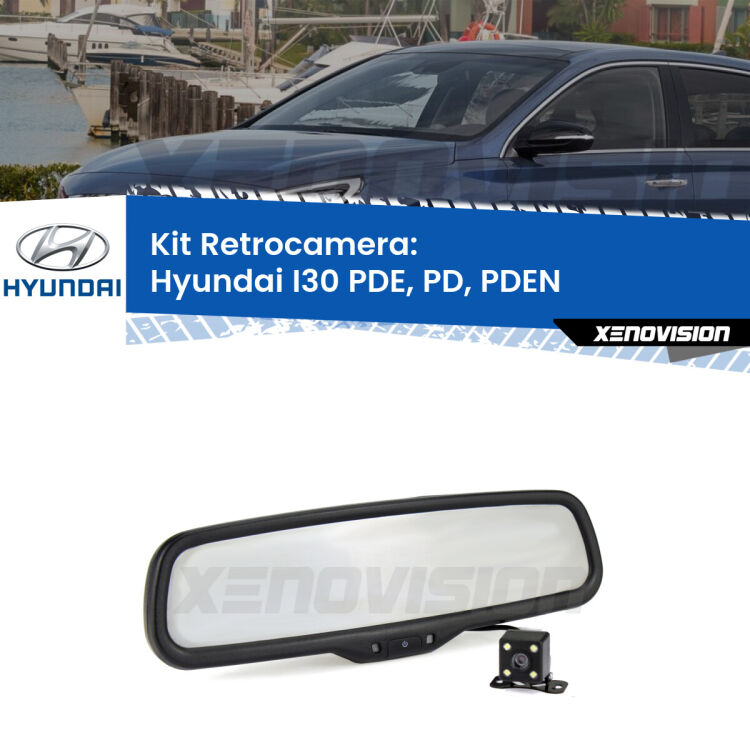 Telecamera e Specchio retrovisore OEM Look con display invisibile per Hyundai I30 PDE, PD, PDEN Kit Telecamera Parcheggio e Specchietto retrovisore con display invisibile per Hyundai I30 PDE, PD, PDEN. Spento è identico all’originale. In retromarcia, l’immagine appare in un riquadro prima invisibile