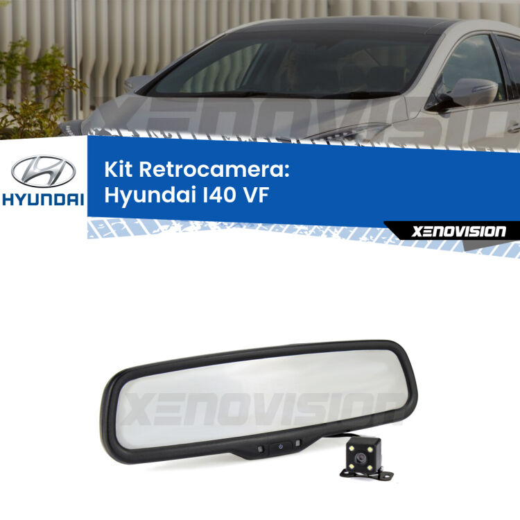 Telecamera e Specchio retrovisore OEM Look con display invisibile per Hyundai I40 VF Kit Telecamera Parcheggio e Specchietto retrovisore con display invisibile per Hyundai I40 VF. Spento è identico all’originale. In retromarcia, l’immagine appare in un riquadro prima invisibile