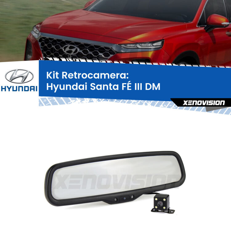 Telecamera e Specchio retrovisore OEM Look con display invisibile per Hyundai Santa FÉ III DM Kit Telecamera Parcheggio e Specchietto retrovisore con display invisibile per Hyundai Santa FÉ III DM. Spento è identico all’originale. In retromarcia, l’immagine appare in un riquadro prima invisibile