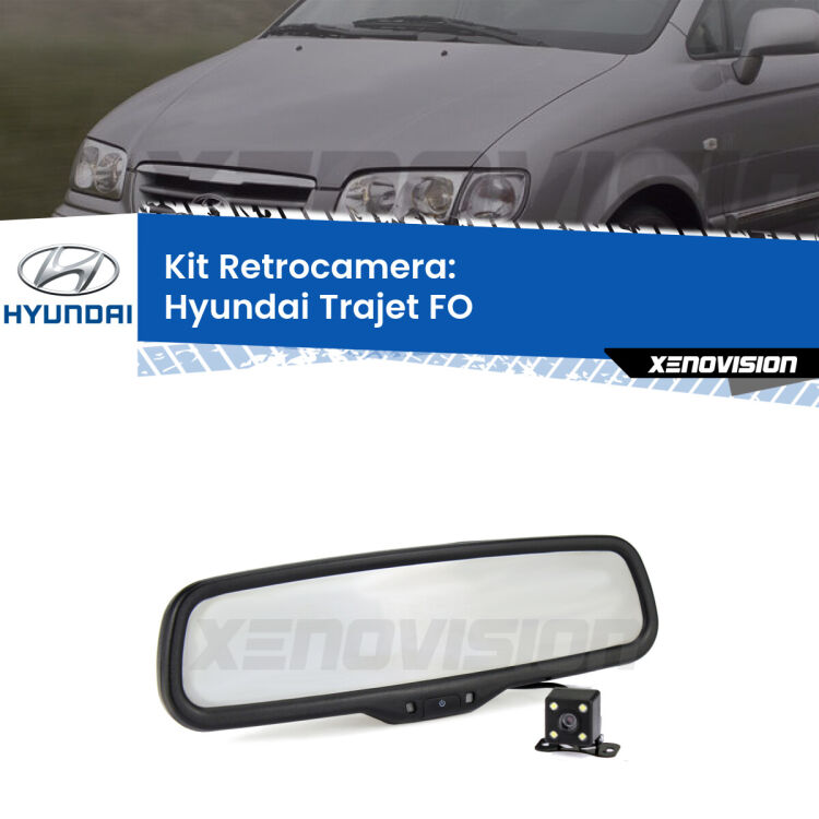 Telecamera e Specchio retrovisore OEM Look con display invisibile per Hyundai Trajet FO Kit Telecamera Parcheggio e Specchietto retrovisore con display invisibile per Hyundai Trajet FO. Spento è identico all’originale. In retromarcia, l’immagine appare in un riquadro prima invisibile