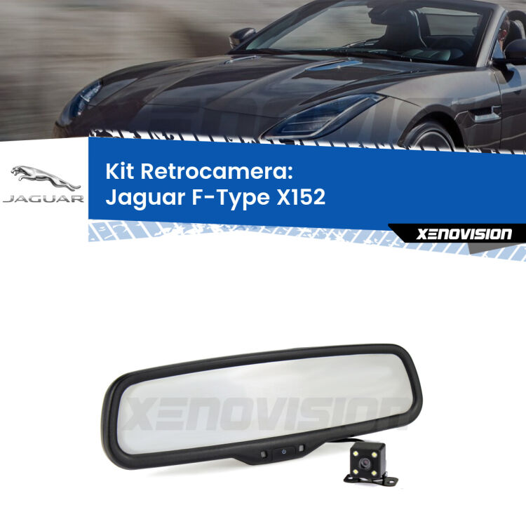 Telecamera e Specchio retrovisore OEM Look con display invisibile per Jaguar F-Type X152 Kit Telecamera Parcheggio e Specchietto retrovisore con display invisibile per Jaguar F-Type X152. Spento è identico all’originale. In retromarcia, l’immagine appare in un riquadro prima invisibile