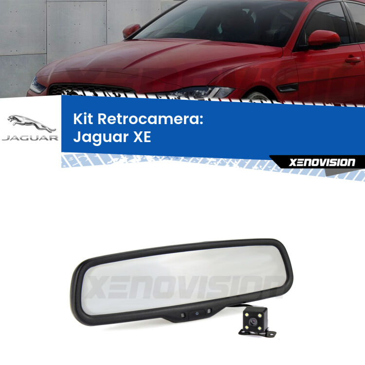 Telecamera e Specchio retrovisore OEM Look con display invisibile per Jaguar XE  Kit Telecamera Parcheggio e Specchietto retrovisore con display invisibile per Jaguar XE . Spento è identico all’originale. In retromarcia, l’immagine appare in un riquadro prima invisibile