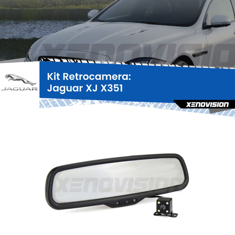 Telecamera e Specchio retrovisore OEM Look con display invisibile per Jaguar XJ X351 Kit Telecamera Parcheggio e Specchietto retrovisore con display invisibile per Jaguar XJ X351. Spento è identico all’originale. In retromarcia, l’immagine appare in un riquadro prima invisibile