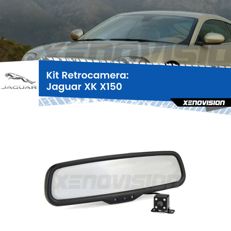 Telecamera e Specchio retrovisore OEM Look con display invisibile per Jaguar XK X150 Kit Telecamera Parcheggio e Specchietto retrovisore con display invisibile per Jaguar XK X150. Spento è identico all’originale. In retromarcia, l’immagine appare in un riquadro prima invisibile