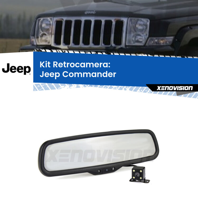 Telecamera e Specchio retrovisore OEM Look con display invisibile per Jeep Commander  Kit Telecamera Parcheggio e Specchietto retrovisore con display invisibile per Jeep Commander . Spento è identico all’originale. In retromarcia, l’immagine appare in un riquadro prima invisibile