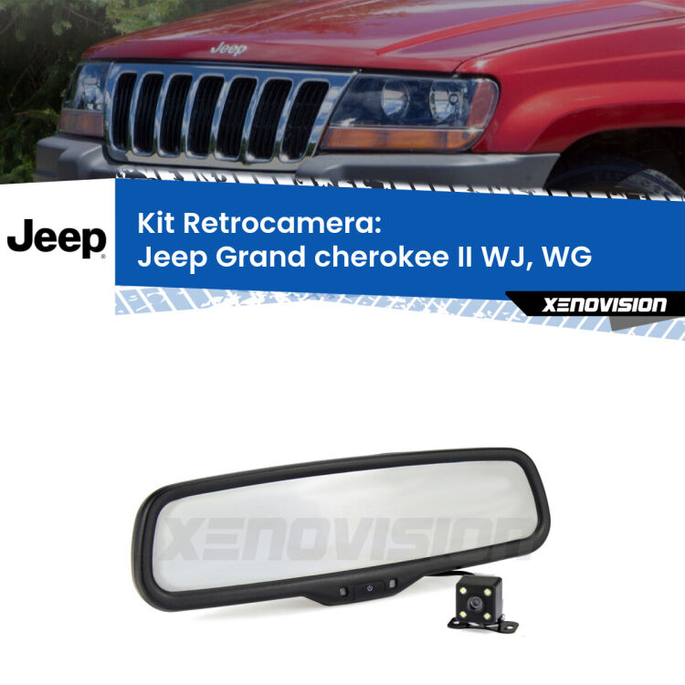 Telecamera e Specchio retrovisore OEM Look con display invisibile per Jeep Grand cherokee II WJ, WG Kit Telecamera Parcheggio e Specchietto retrovisore con display invisibile per Jeep Grand cherokee II WJ, WG. Spento è identico all’originale. In retromarcia, l’immagine appare in un riquadro prima invisibile