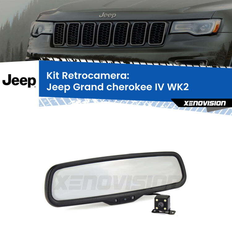 Telecamera e Specchio retrovisore OEM Look con display invisibile per Jeep Grand cherokee IV WK2 Kit Telecamera Parcheggio e Specchietto retrovisore con display invisibile per Jeep Grand cherokee IV WK2. Spento è identico all’originale. In retromarcia, l’immagine appare in un riquadro prima invisibile