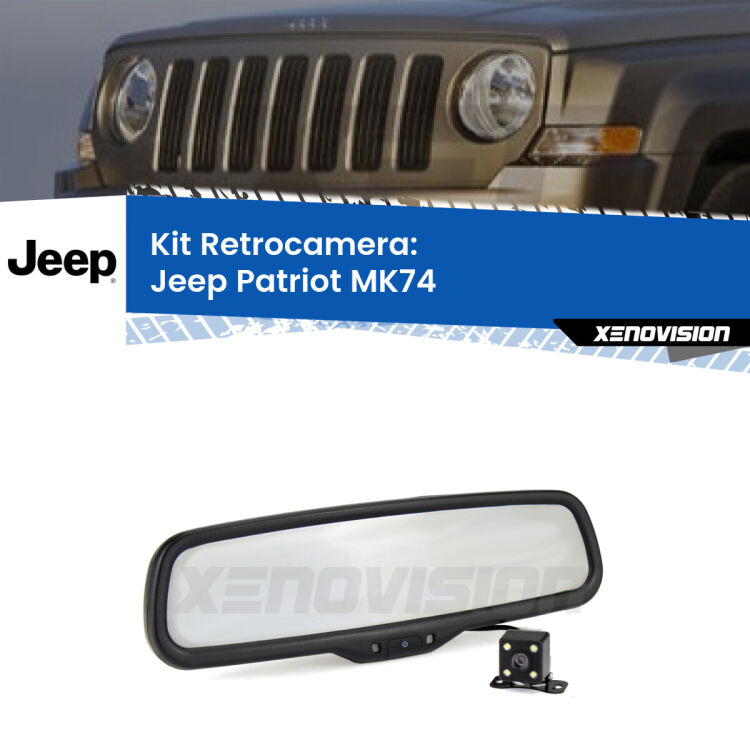 Telecamera e Specchio retrovisore OEM Look con display invisibile per Jeep Patriot MK74 Kit Telecamera Parcheggio e Specchietto retrovisore con display invisibile per Jeep Patriot MK74. Spento è identico all’originale. In retromarcia, l’immagine appare in un riquadro prima invisibile