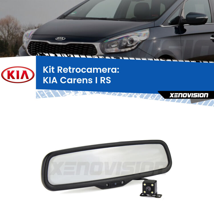 Telecamera e Specchio retrovisore OEM Look con display invisibile per KIA Carens I RS Kit Telecamera Parcheggio e Specchietto retrovisore con display invisibile per KIA Carens I RS. Spento è identico all’originale. In retromarcia, l’immagine appare in un riquadro prima invisibile