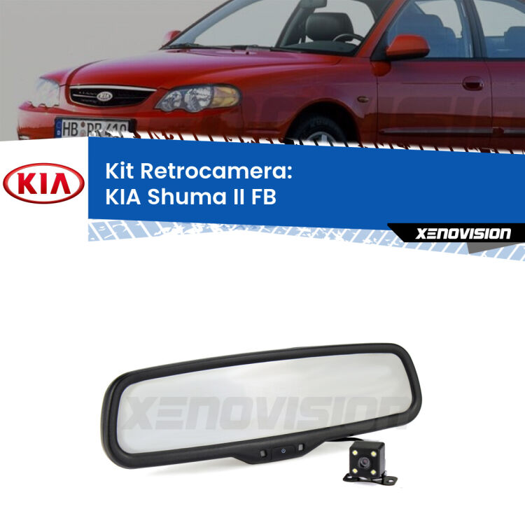 Telecamera e Specchio retrovisore OEM Look con display invisibile per KIA Shuma II FB Kit Telecamera Parcheggio e Specchietto retrovisore con display invisibile per KIA Shuma II FB. Spento è identico all’originale. In retromarcia, l’immagine appare in un riquadro prima invisibile