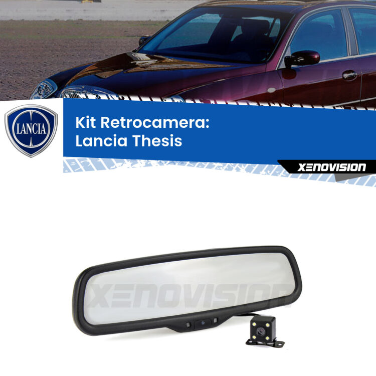 Telecamera e Specchio retrovisore OEM Look con display invisibile per Lancia Thesis  Kit Telecamera Parcheggio e Specchietto retrovisore con display invisibile per Lancia Thesis . Spento è identico all’originale. In retromarcia, l’immagine appare in un riquadro prima invisibile