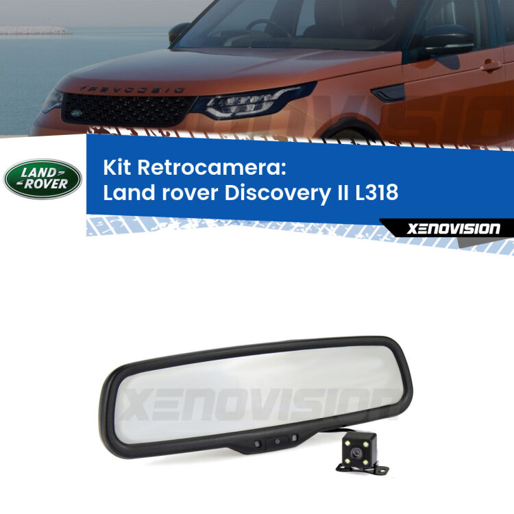 Telecamera e Specchio retrovisore OEM Look con display invisibile per Land rover Discovery II L318 Kit Telecamera Parcheggio e Specchietto retrovisore con display invisibile per Land rover Discovery II L318. Spento è identico all’originale. In retromarcia, l’immagine appare in un riquadro prima invisibile
