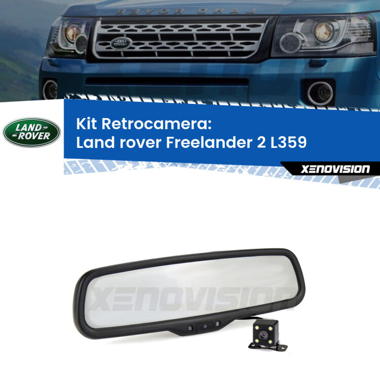 Telecamera e Specchio retrovisore OEM Look con display invisibile per Land rover Freelander 2 L359 Kit Telecamera Parcheggio e Specchietto retrovisore con display invisibile per Land rover Freelander 2 L359. Spento è identico all’originale. In retromarcia, l’immagine appare in un riquadro prima invisibile