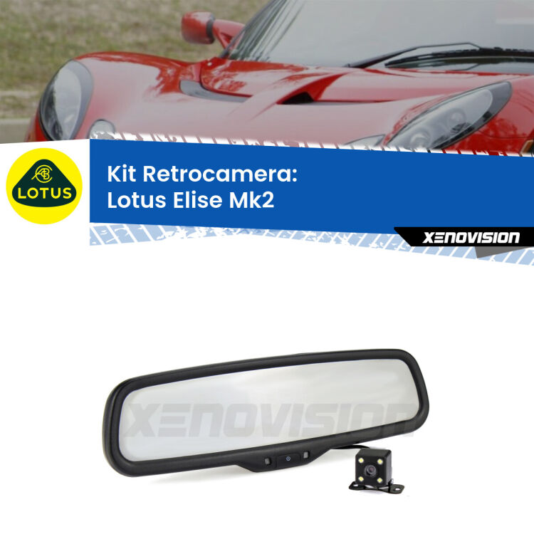 Telecamera e Specchio retrovisore OEM Look con display invisibile per Lotus Elise Mk2 Kit Telecamera Parcheggio e Specchietto retrovisore con display invisibile per Lotus Elise Mk2. Spento è identico all’originale. In retromarcia, l’immagine appare in un riquadro prima invisibile