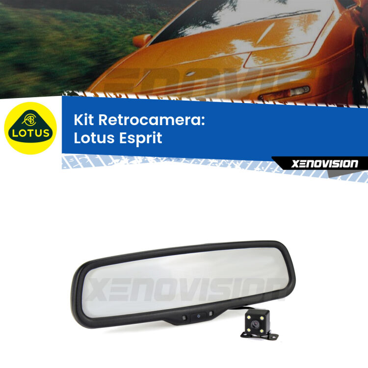 Telecamera e Specchio retrovisore OEM Look con display invisibile per Lotus Esprit Kit Telecamera Parcheggio e Specchietto retrovisore con display invisibile per Lotus Esprit . Spento è identico all’originale. In retromarcia, l’immagine appare in un riquadro prima invisibile