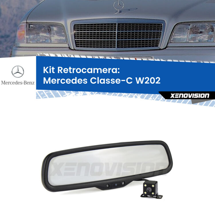 Telecamera e Specchio retrovisore OEM Look con display invisibile per Mercedes Classe-C W202 Kit Telecamera Parcheggio e Specchietto retrovisore con display invisibile per Mercedes Classe-C W202. Spento è identico all’originale. In retromarcia, l’immagine appare in un riquadro prima invisibile