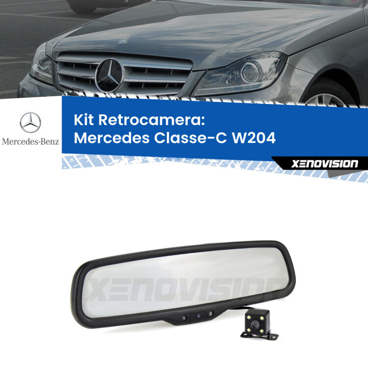 Telecamera e Specchio retrovisore OEM Look con display invisibile per Mercedes Classe-C W204 Kit Telecamera Parcheggio e Specchietto retrovisore con display invisibile per Mercedes Classe-C W204. Spento è identico all’originale. In retromarcia, l’immagine appare in un riquadro prima invisibile