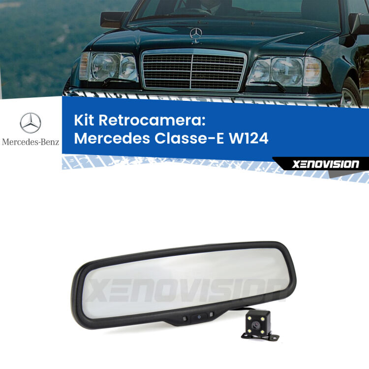 Telecamera e Specchio retrovisore OEM Look con display invisibile per Mercedes Classe-E W124 Kit Telecamera Parcheggio e Specchietto retrovisore con display invisibile per Mercedes Classe-E W124. Spento è identico all’originale. In retromarcia, l’immagine appare in un riquadro prima invisibile