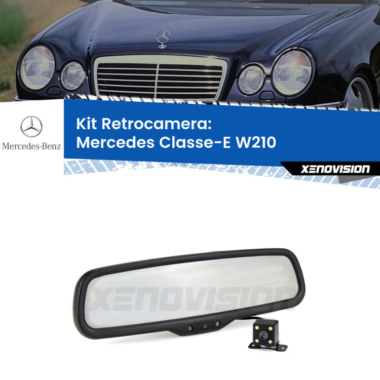 Telecamera e Specchio retrovisore OEM Look con display invisibile per Mercedes Classe-E W210 Kit Telecamera Parcheggio e Specchietto retrovisore con display invisibile per Mercedes Classe-E W210. Spento è identico all’originale. In retromarcia, l’immagine appare in un riquadro prima invisibile