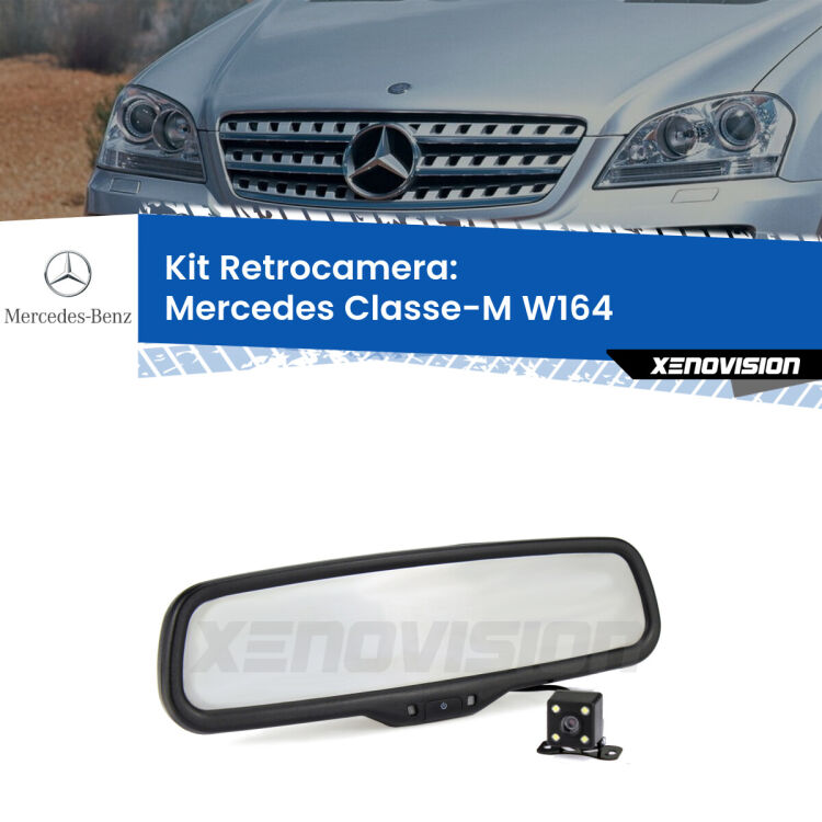 0 Telecamera e Specchio retrovisore OEM Look con display invisibile per Mercedes Classe-M W164 Kit Telecamera Parcheggio e Specchietto retrovisore con display invisibile per Mercedes Classe-M W164. Spento è identico all’originale. In retromarcia, l’immagine appare in un riquadro prima invisibile
