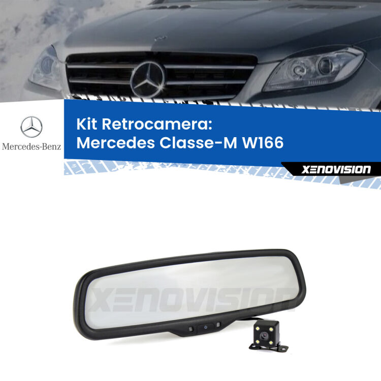 0 Telecamera e Specchio retrovisore OEM Look con display invisibile per Mercedes Classe-M W166 Kit Telecamera Parcheggio e Specchietto retrovisore con display invisibile per Mercedes Classe-M W166. Spento è identico all’originale. In retromarcia, l’immagine appare in un riquadro prima invisibile