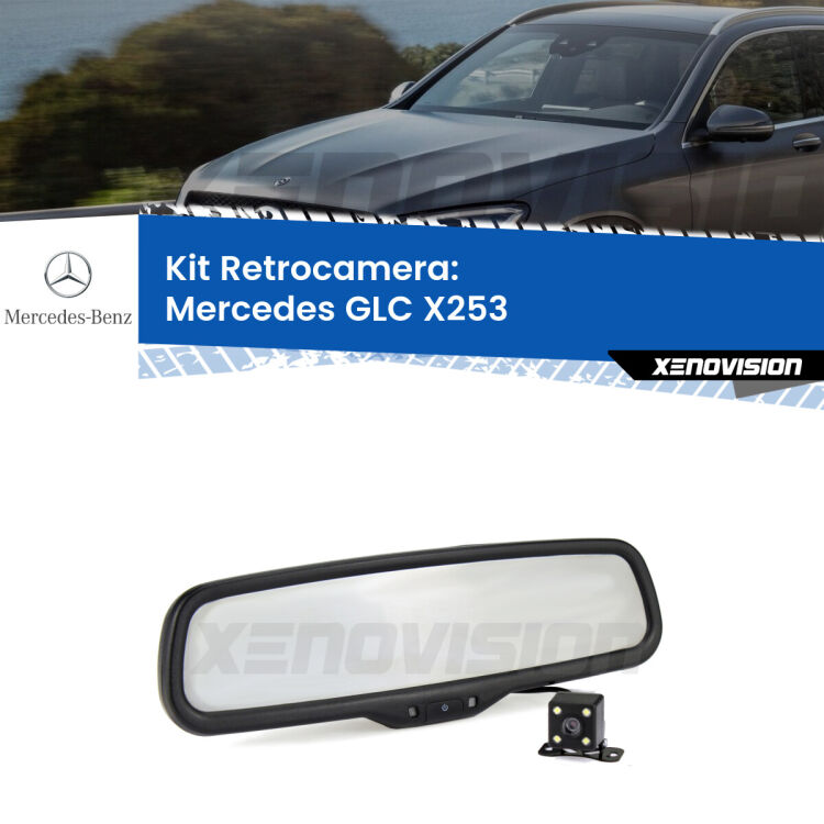 Telecamera e Specchio retrovisore OEM Look con display invisibile per Mercedes GLC X253 Kit Telecamera Parcheggio e Specchietto retrovisore con display invisibile per Mercedes GLC X253. Spento è identico all’originale. In retromarcia, l’immagine appare in un riquadro prima invisibile