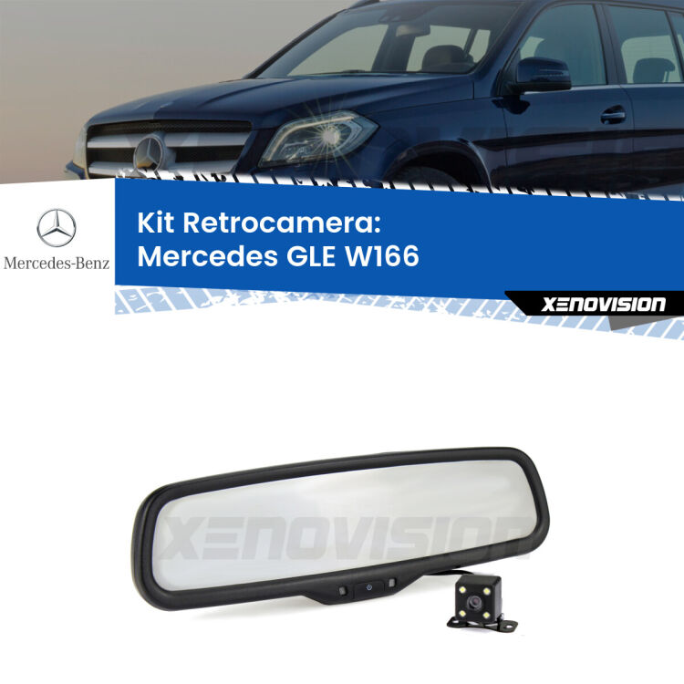 Telecamera e Specchio retrovisore OEM Look con display invisibile per Mercedes GLE W166 Kit Telecamera Parcheggio e Specchietto retrovisore con display invisibile per Mercedes GLE W166. Spento è identico all’originale. In retromarcia, l’immagine appare in un riquadro prima invisibile
